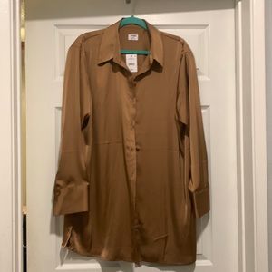 Satin shirt Dress brand new color is camel’s